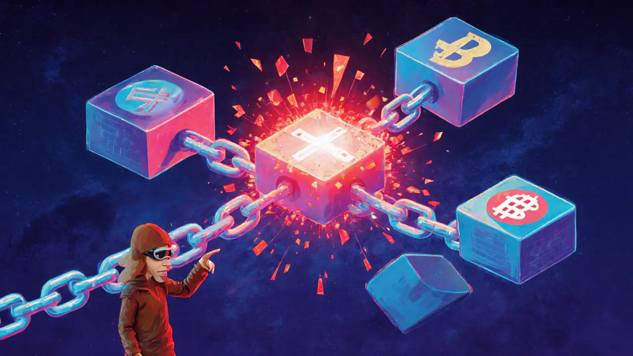 Blockchain ledger blocks preventing data tampering with cryptographic symbols