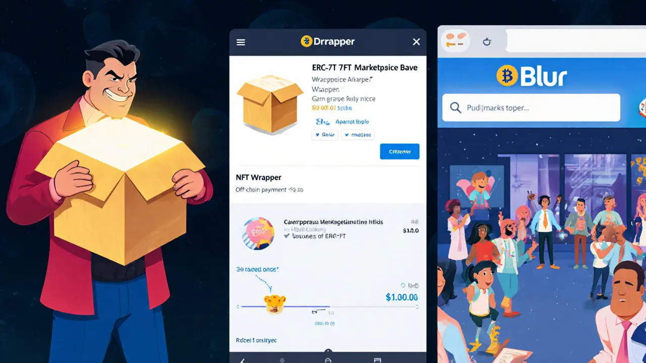 Cartoon traders use tricks—wrapping, zero‑price sale, and royalty‑free marketplace—to dodge fees.