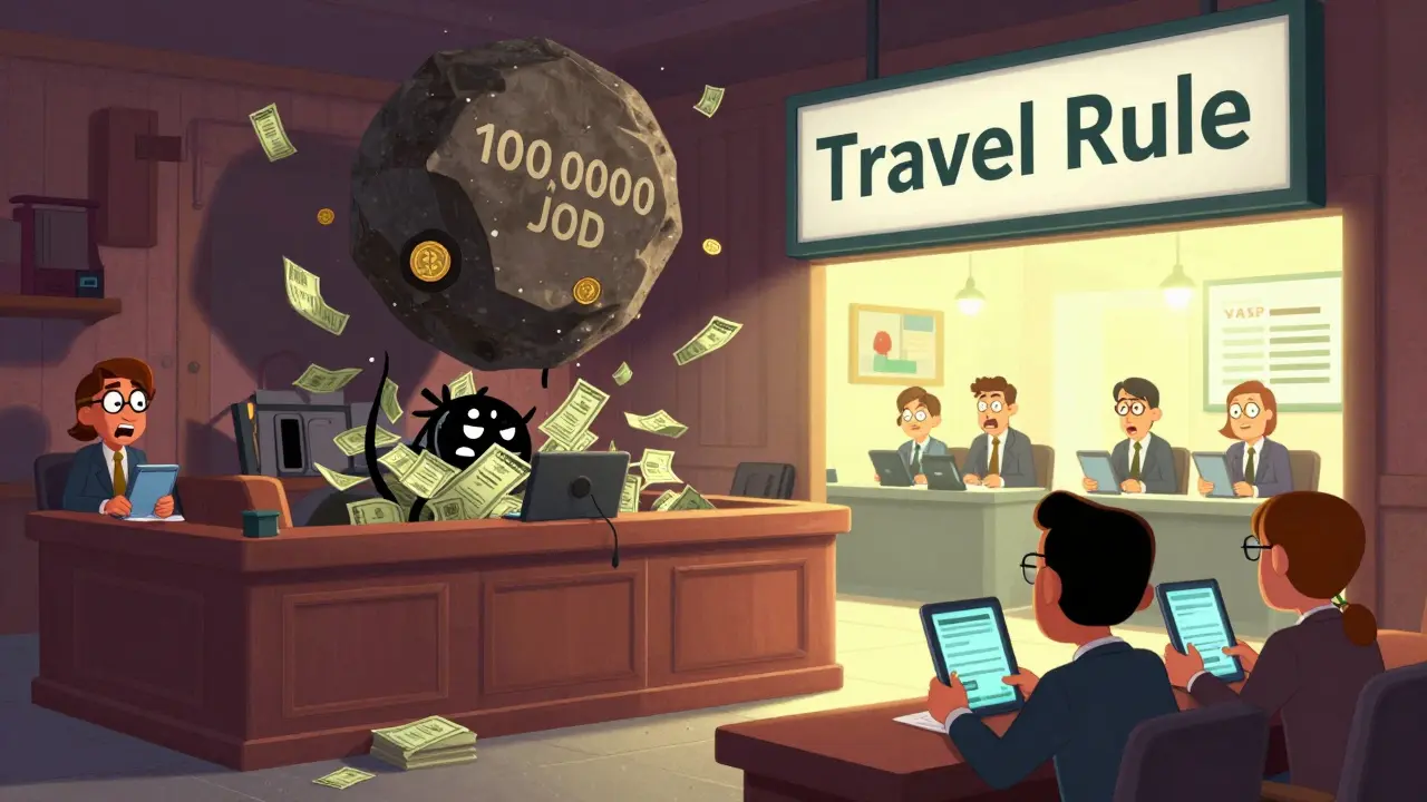 A giant fine crushes an illegal crypto operation while a licensed exchange operates legally nearby.