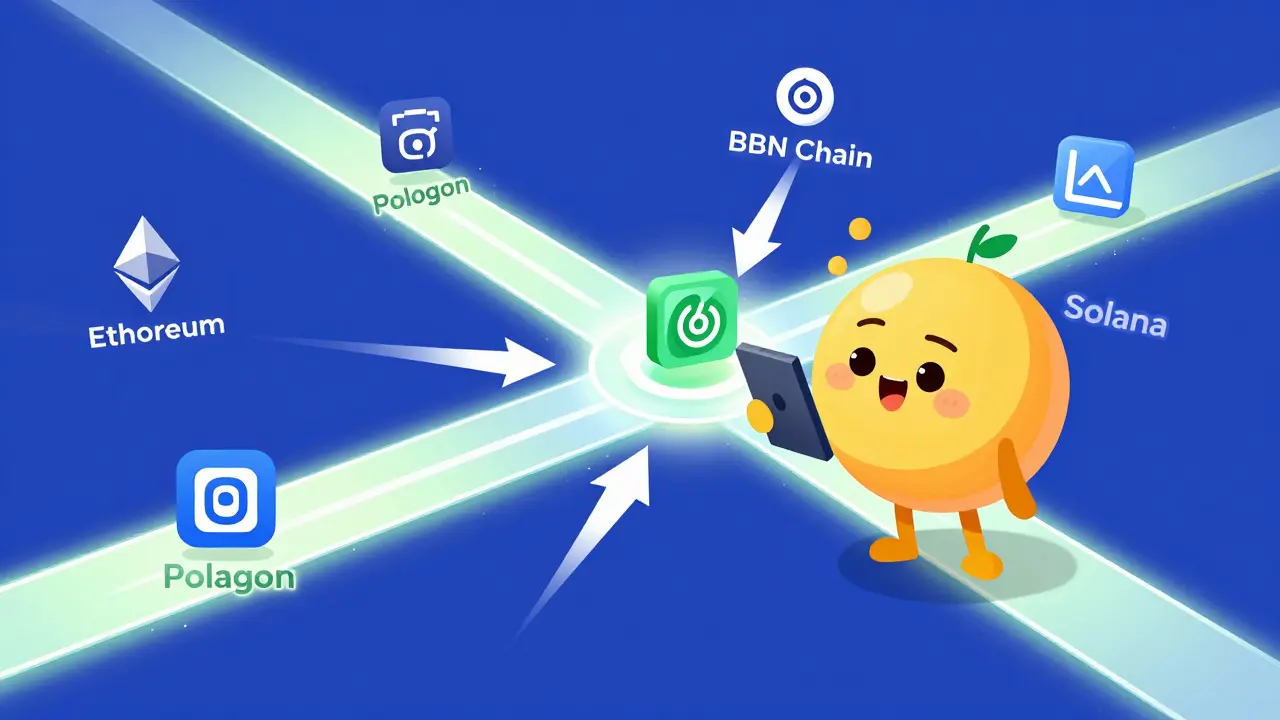 SmartTrade agent routing trades across Ethereum, Polygon, BNB, Solana