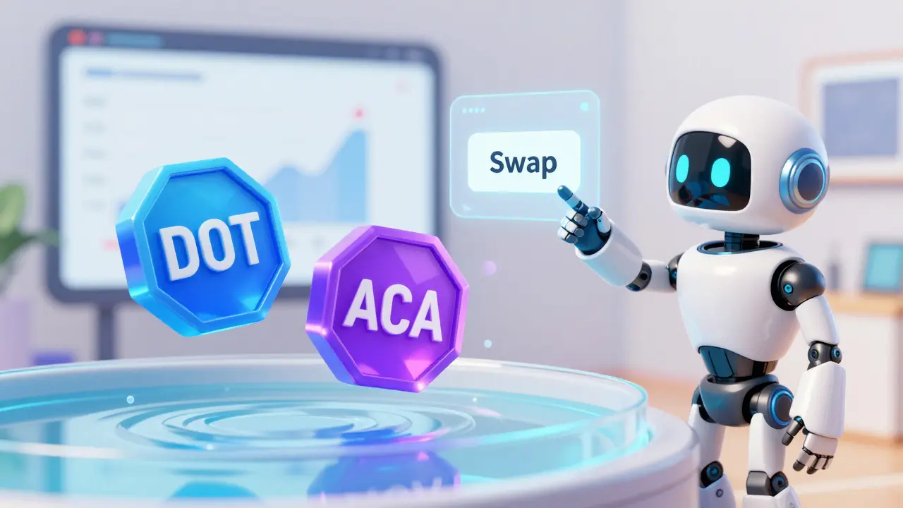 Tokens swapping seamlessly in Acala liquidity pool