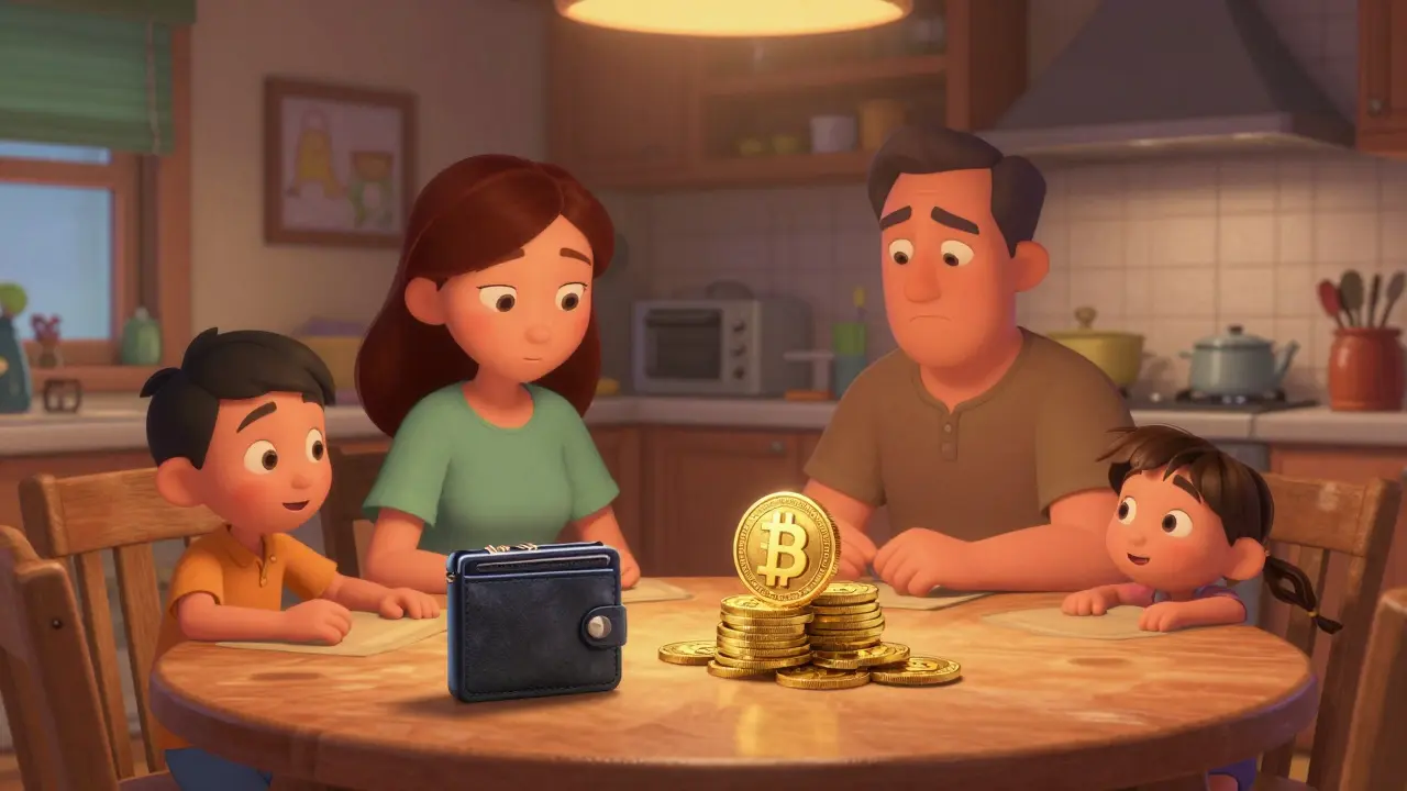 Family securing assets with hardware wallet