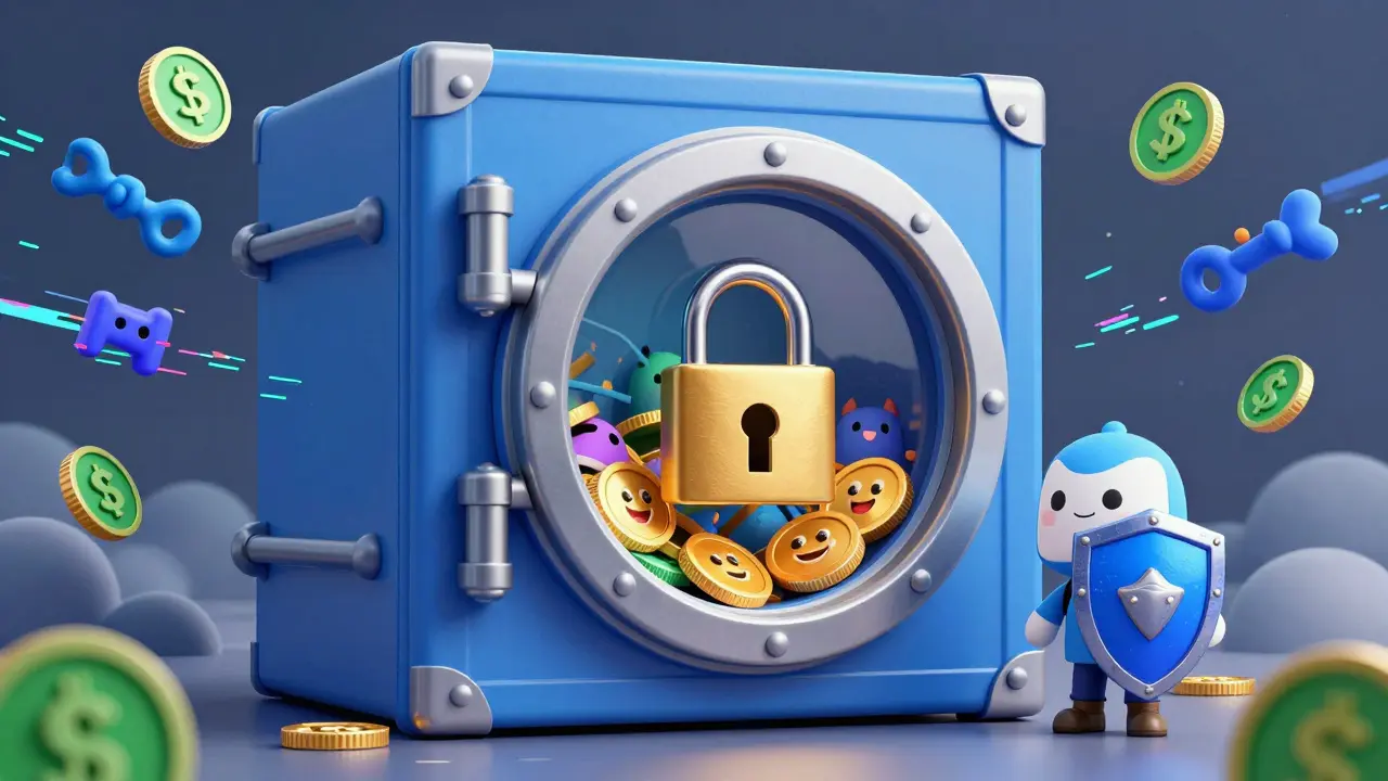 Secure digital vault protecting crypto assets from threats