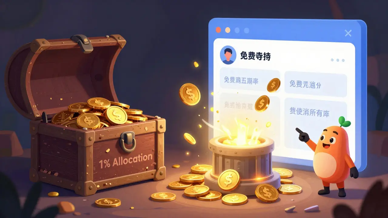 Illustration comparing past token allocation with current staking rewards