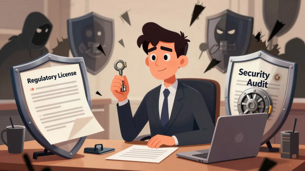 Investor protected by regulatory shields against crypto scams
