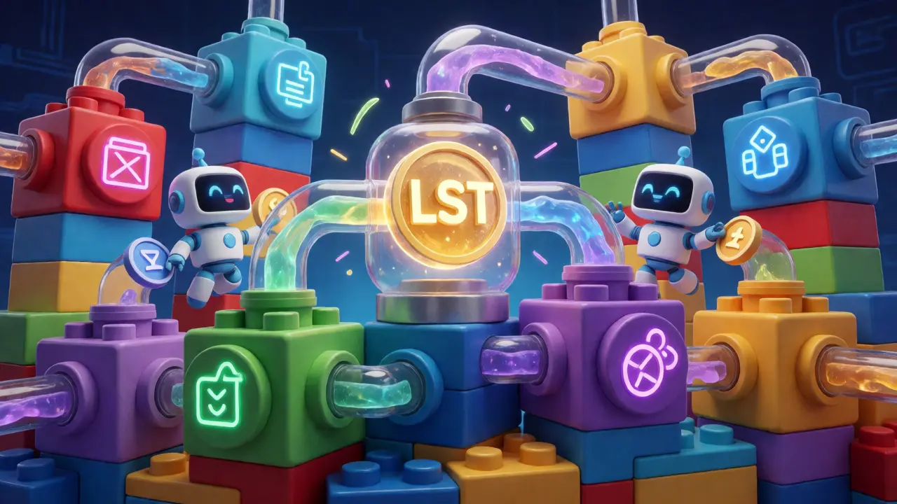 Robots managing interconnected DeFi smart contracts