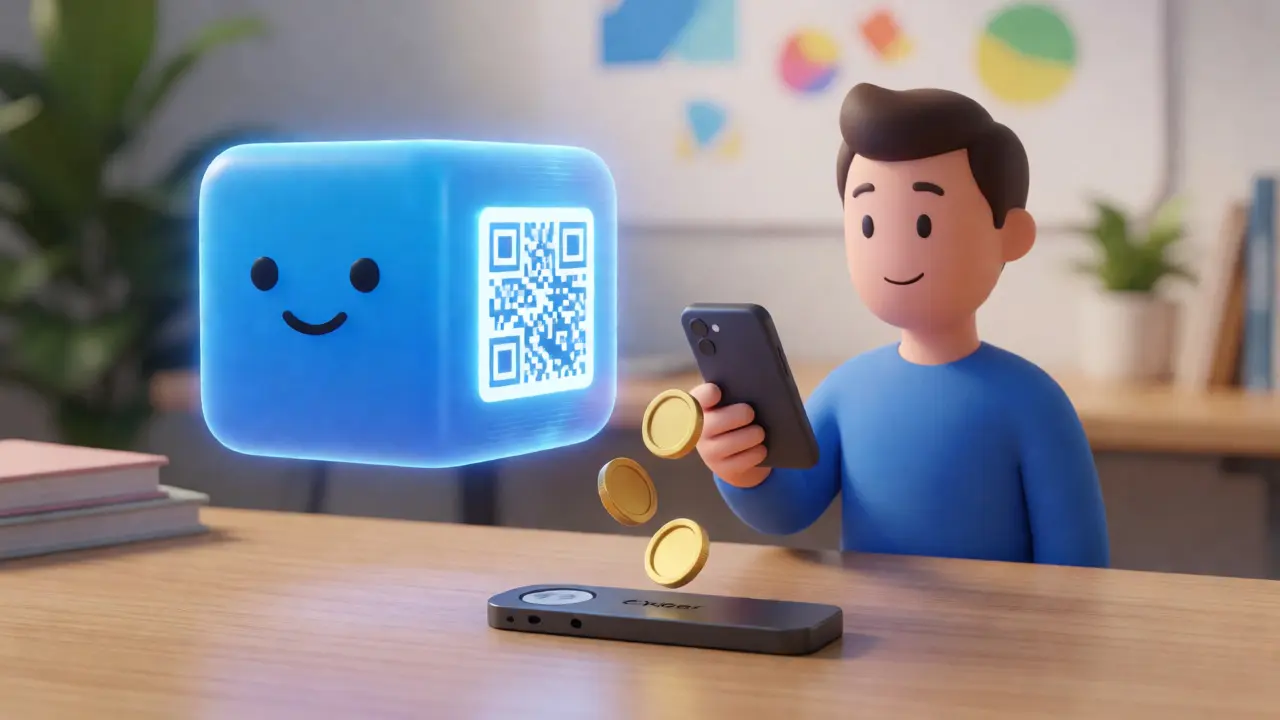 Direct crypto payment flowing from phone to hardware wallet via lightweight gateway