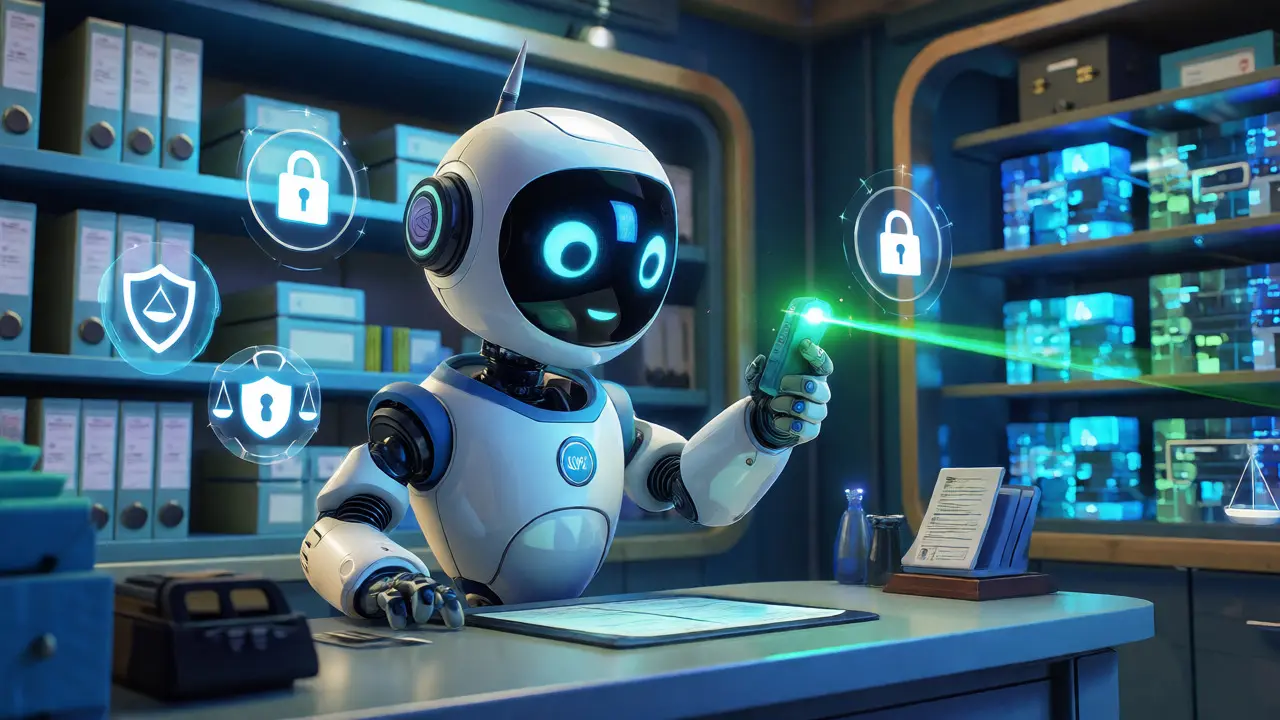 Robot performing KYC checks in compliance hub